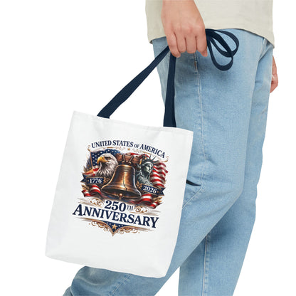 Anniversary Tote Bag — "United States of America 250th Anniversary" Liberty Bell Design