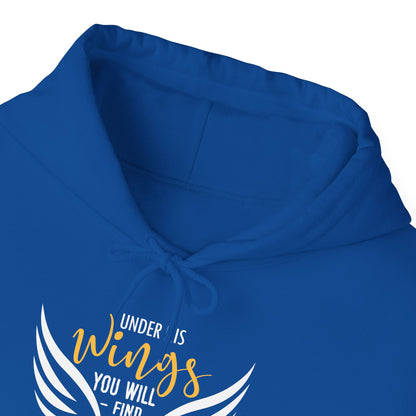 Under His Wings You Will -find Refuge Psalm 91:4 Hoodie