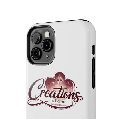 Tough Phone Case — "Creations by Donece" Logo Protective Phone Cover