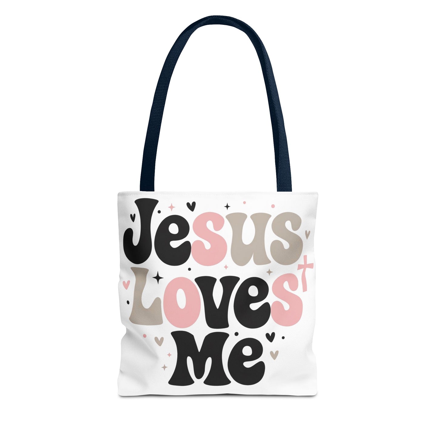 Jesus Loves Me Tote Bag - Faith-Inspired Christian Scripture Canvas Tote