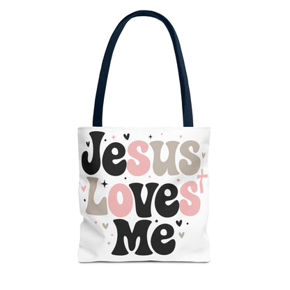 Jesus Loves Me Tote Bag - Faith-Inspired Christian Scripture Canvas Tote