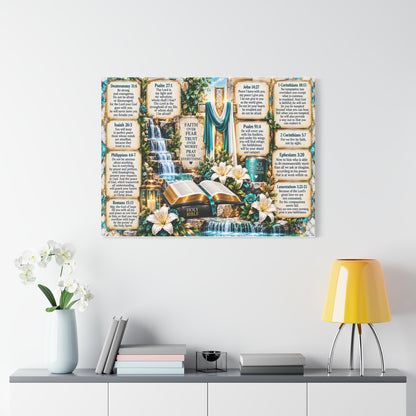 Religious Scripture Canvas — Christian Faith Bible Verse Wall Art