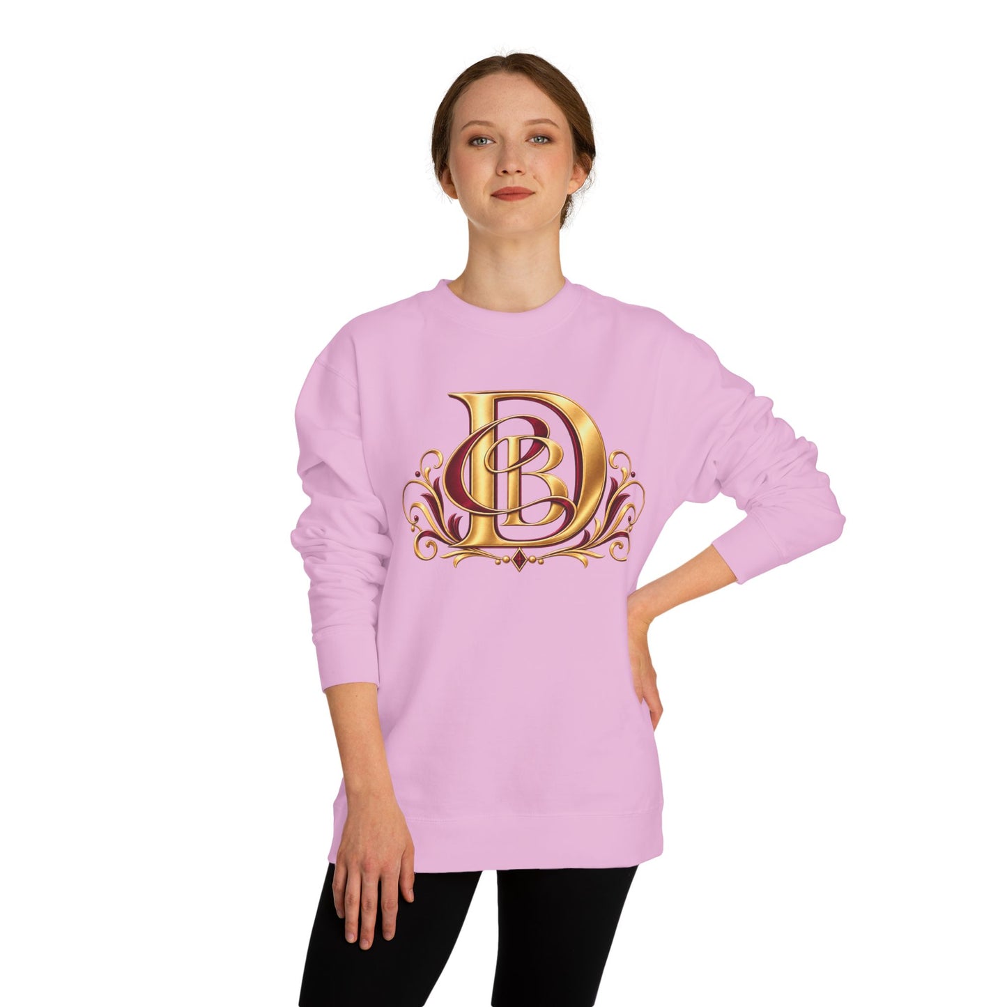 Monogram D Gold Ornate Crewneck Sweatshirt