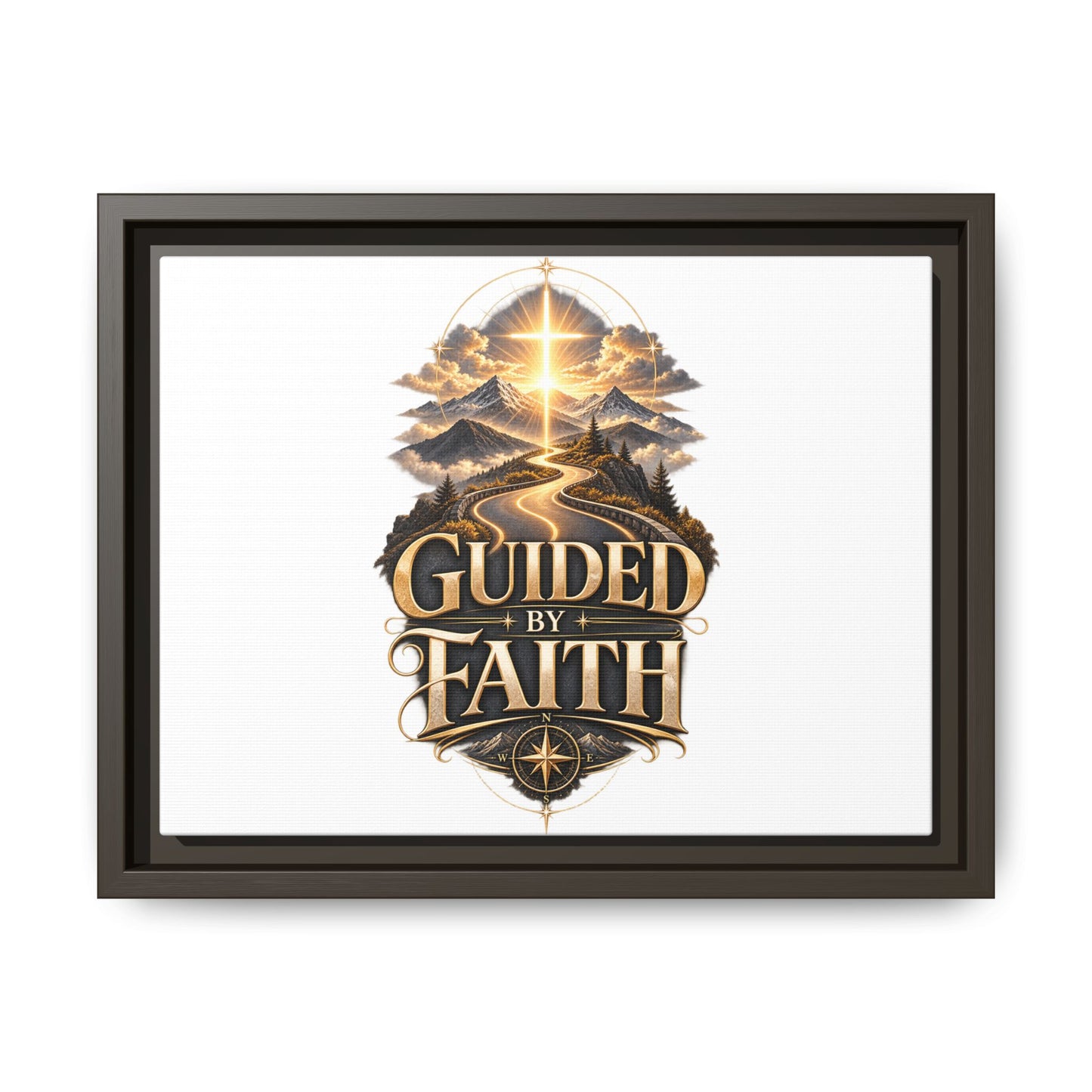 Guided by Faith Framed Matte Canvas — Inspirational Christian Wall Art
