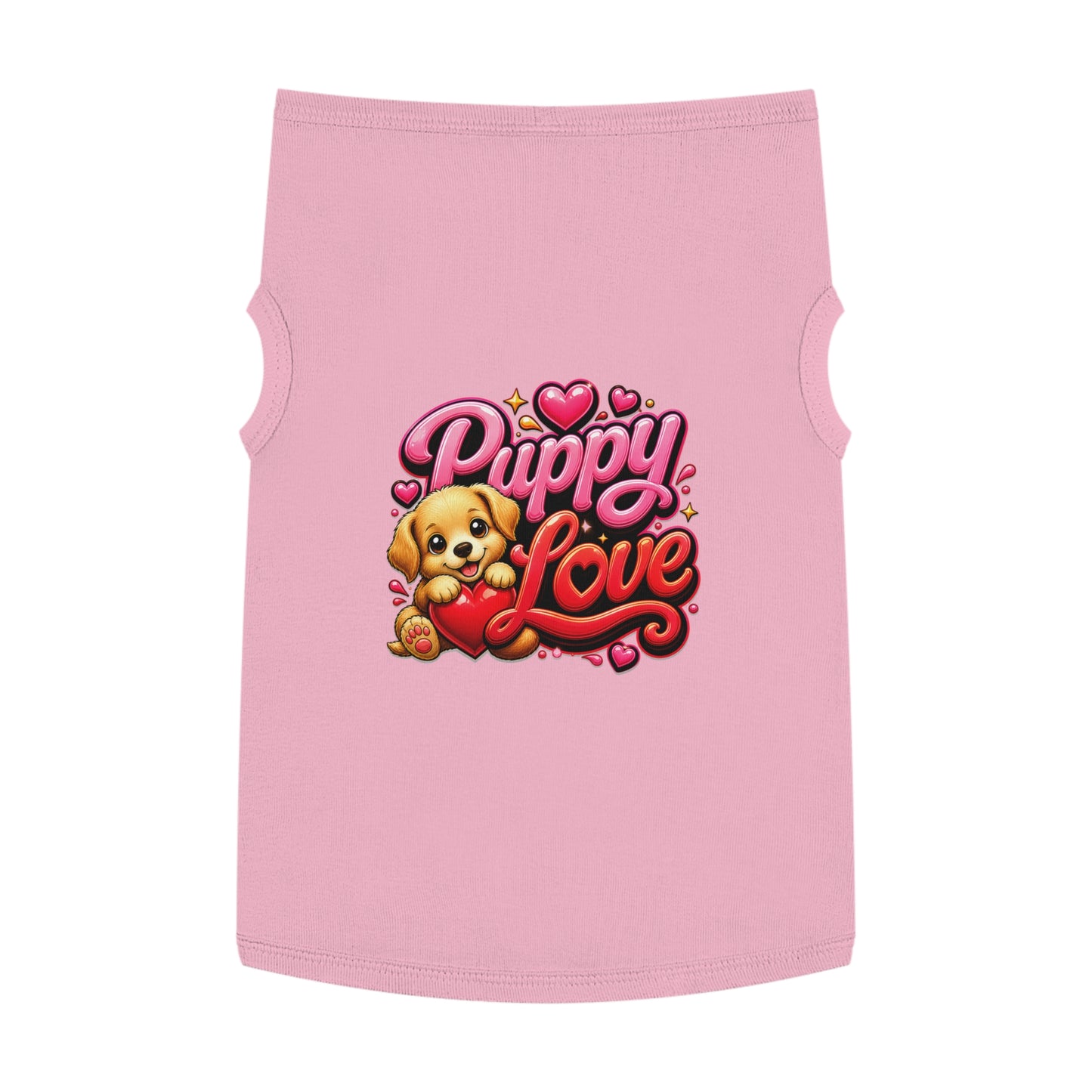 Puppy Love Pet Tank Top — Cute Puppy Heart Graphic Dog Shirt