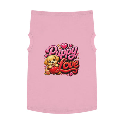 Puppy Love Pet Tank Top — Cute Puppy Heart Graphic Dog Shirt