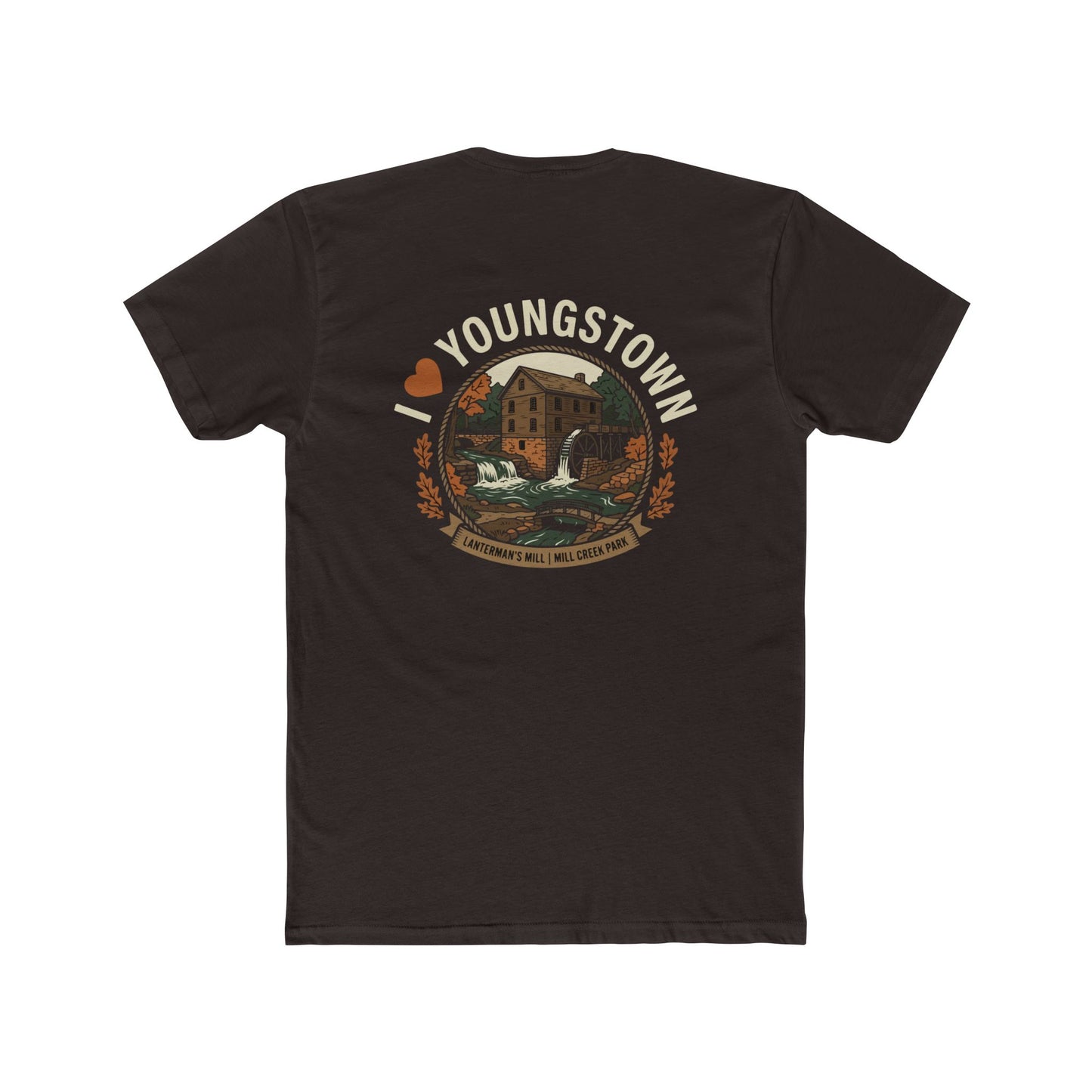 Youngstown Scenic Tee — Vintage Waterfall & Covered Bridge Graphic Shirt