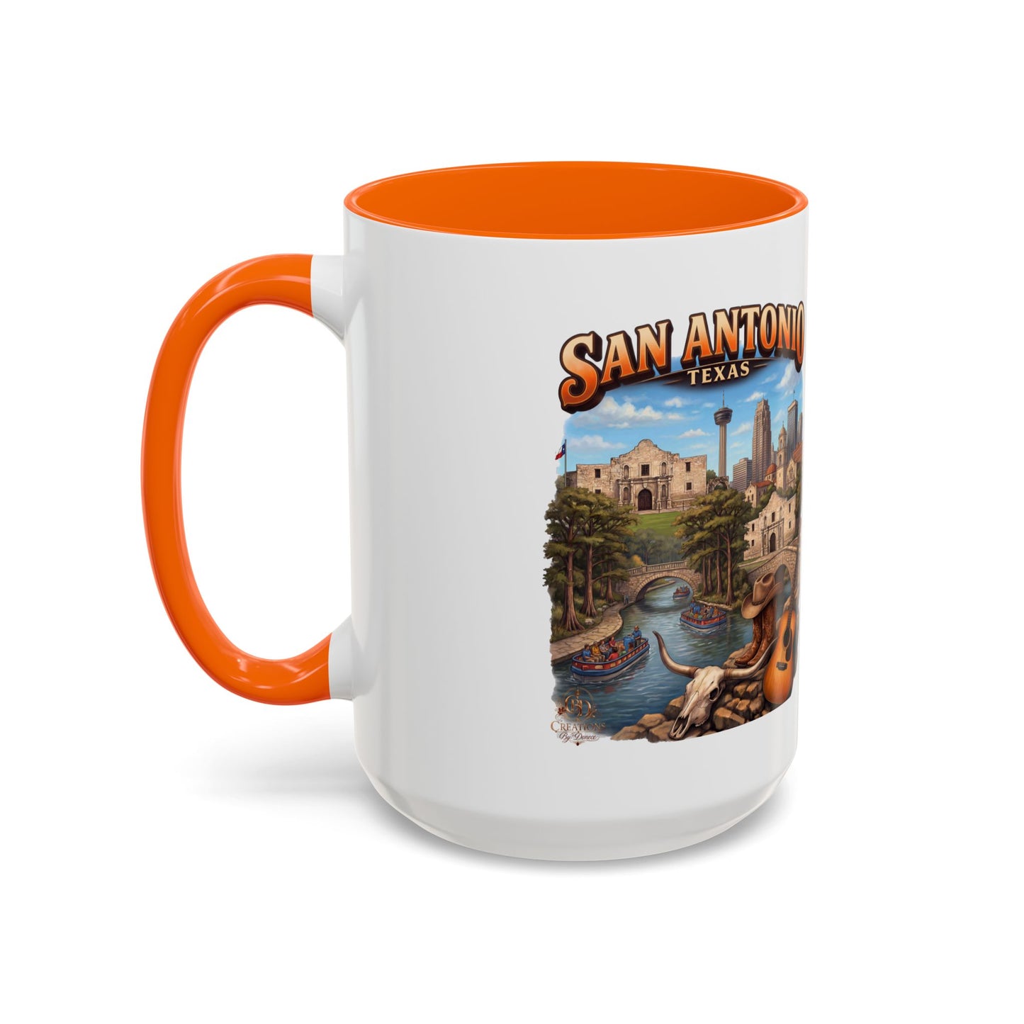 San Antonio Souvenir Coffee Mug – Texas Riverwalk Scenic Accent Mug (11/15oz)