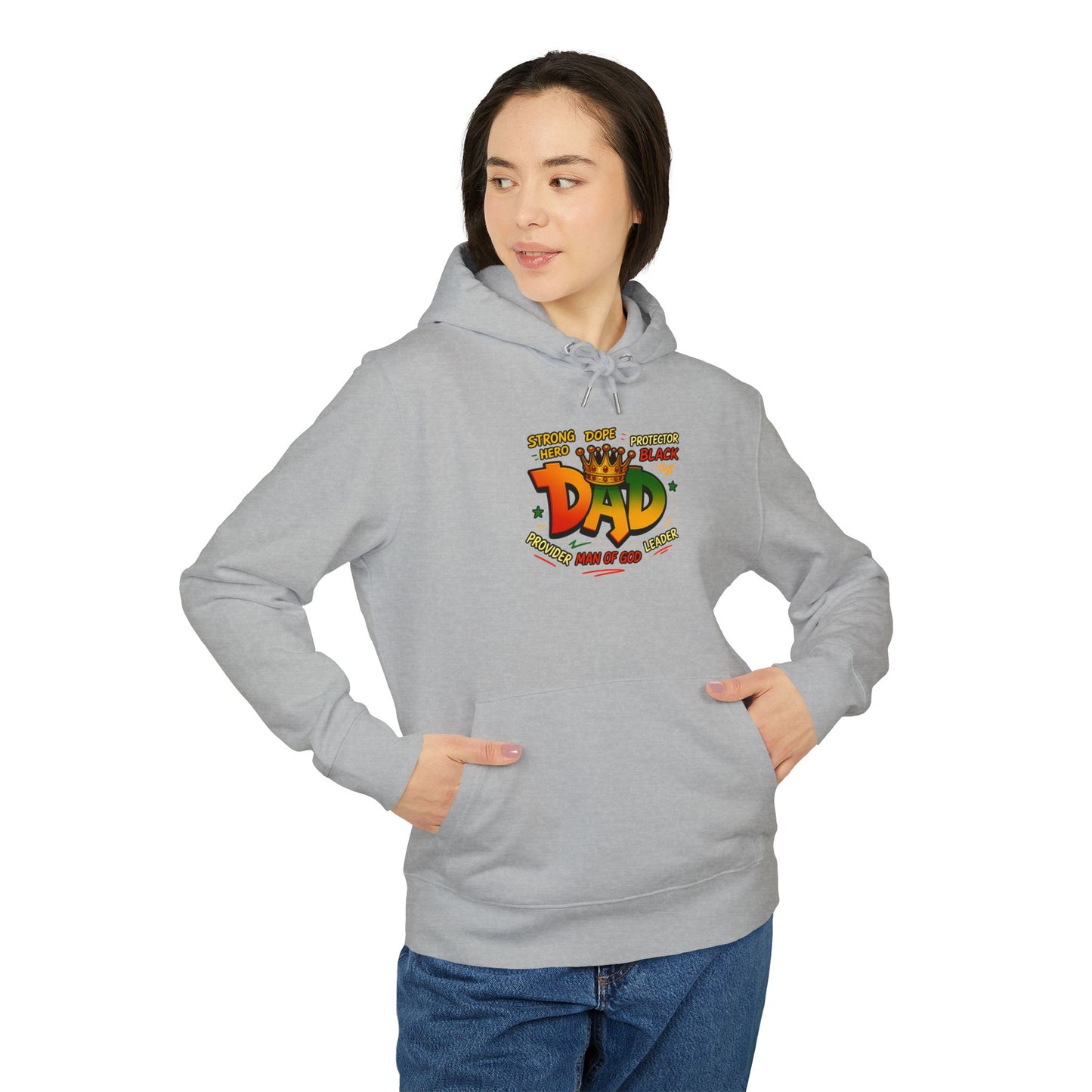 Dad Crown Hoodie — Proud Black Dad Graphic Pullover for Father’s Day