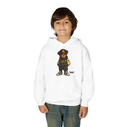 Youth Teddy Bear Hoodie — Cool Streetwear Bear Graphic Sweatshirt
