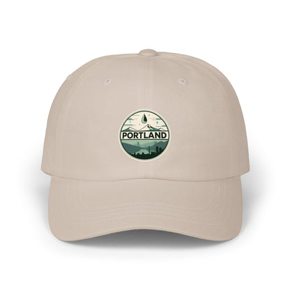 Portland Scenic Patch Dad Cap – Vintage Mountain & City Embroidered Baseball Hat