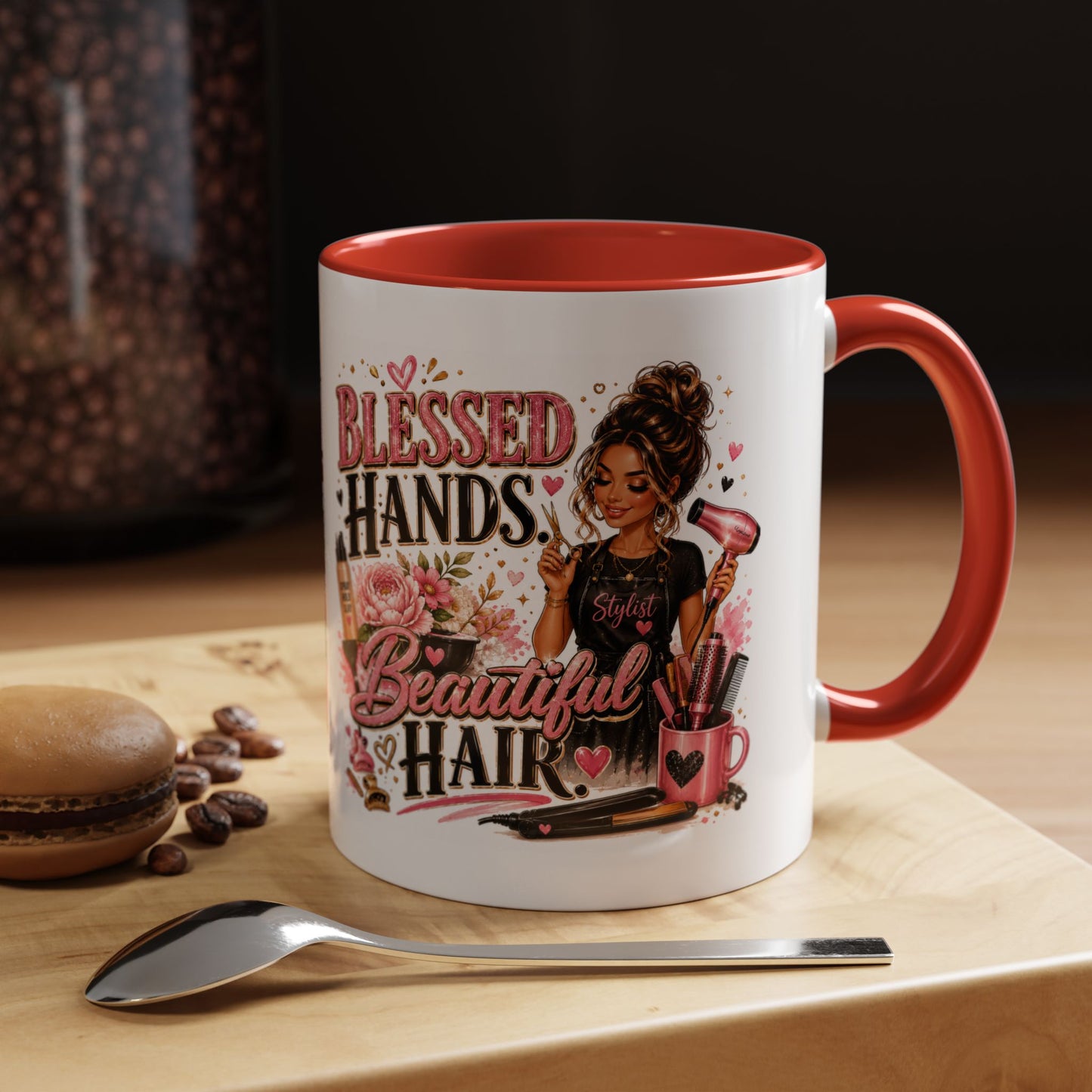 Blessed Hands Beautiful Hair Coffee Mug — Stylist Barber Hairdresser Gift