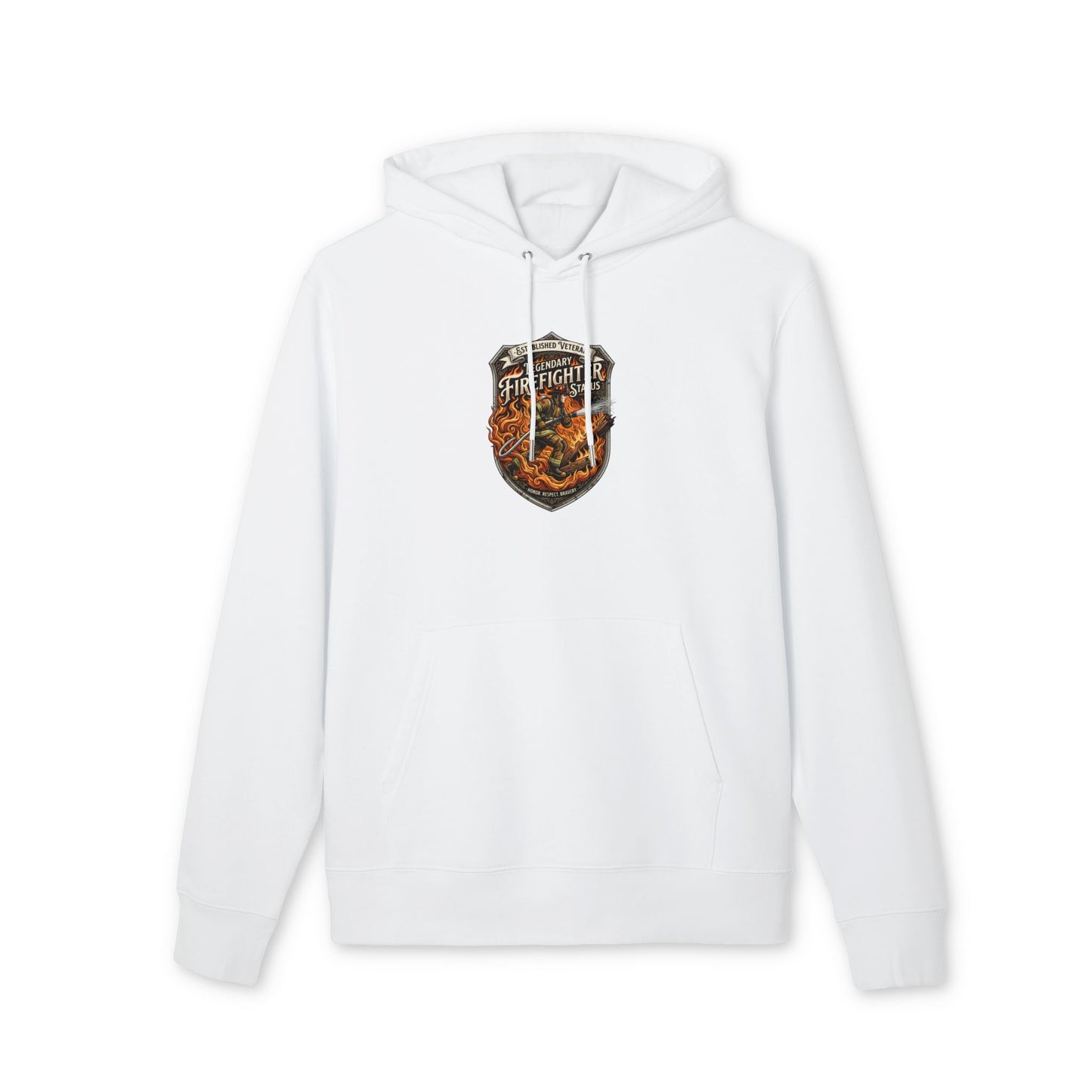Firefighter Shield Hoodie — Legendary Firefighter Vintage Emblem