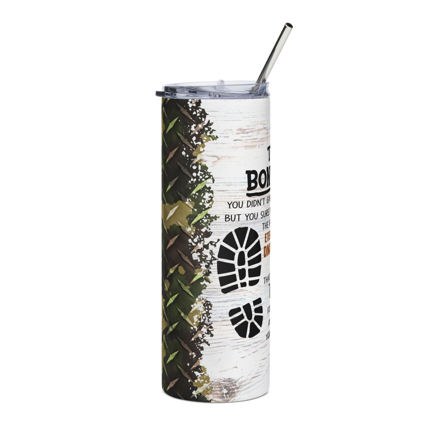 20oz Tumbler - "To My Bonus Dad" Stainless Steel Travel Cup | Stepping Up Thank You Gift