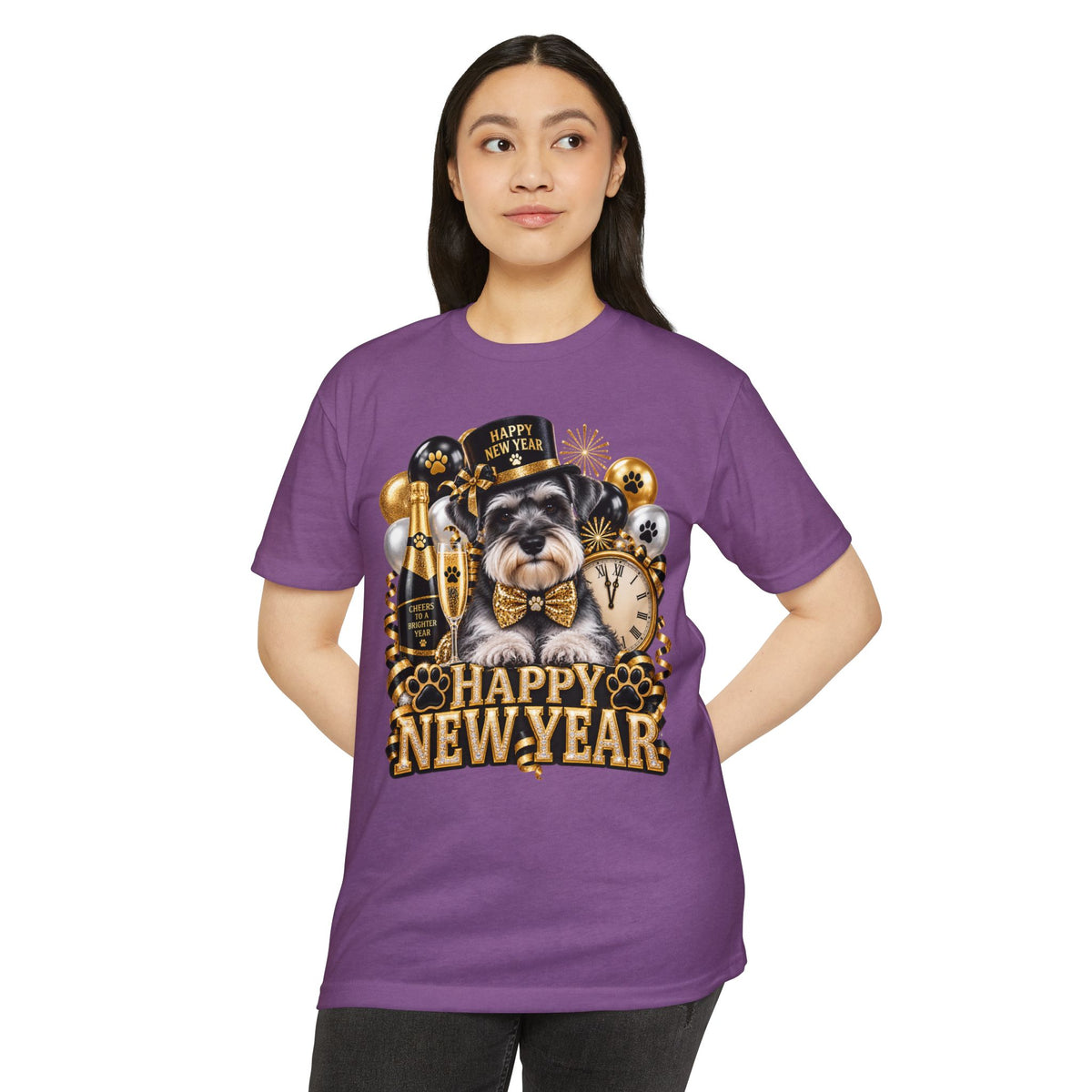 Happy New Year Schnauzer T-Shirt