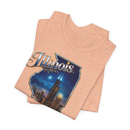 Illinois State Tee — 'City of Broad Shoulders' Chicago Skyline T-Shirt