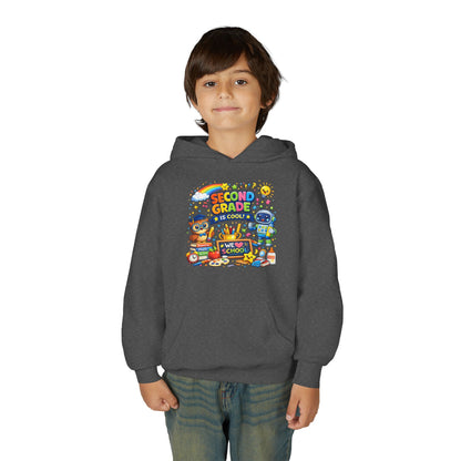 Second Grade Hoodie — 'Second Grade Is Cool' Kids Back-to-School Sweatshirt
