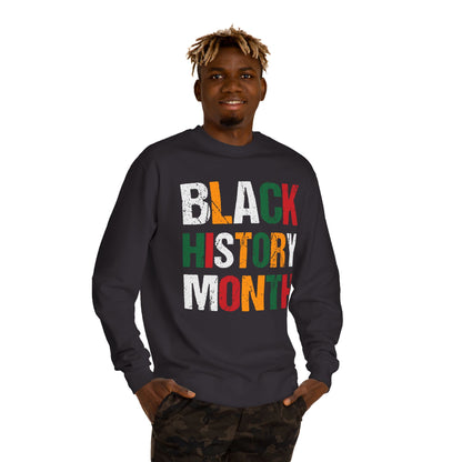 Black History Month Sweatshirt — Bold Retro Block Letter Crewneck