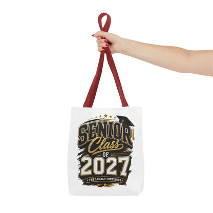 Senior Class of 2027 Tote Bag – Graduation Gift Tote with Cap Graphic