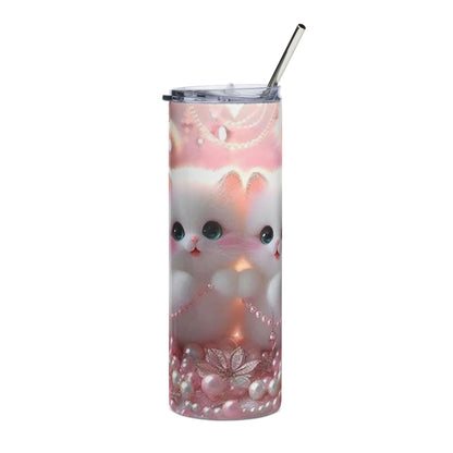 Pink Pearl Kitty 20oz Stainless Tumbler