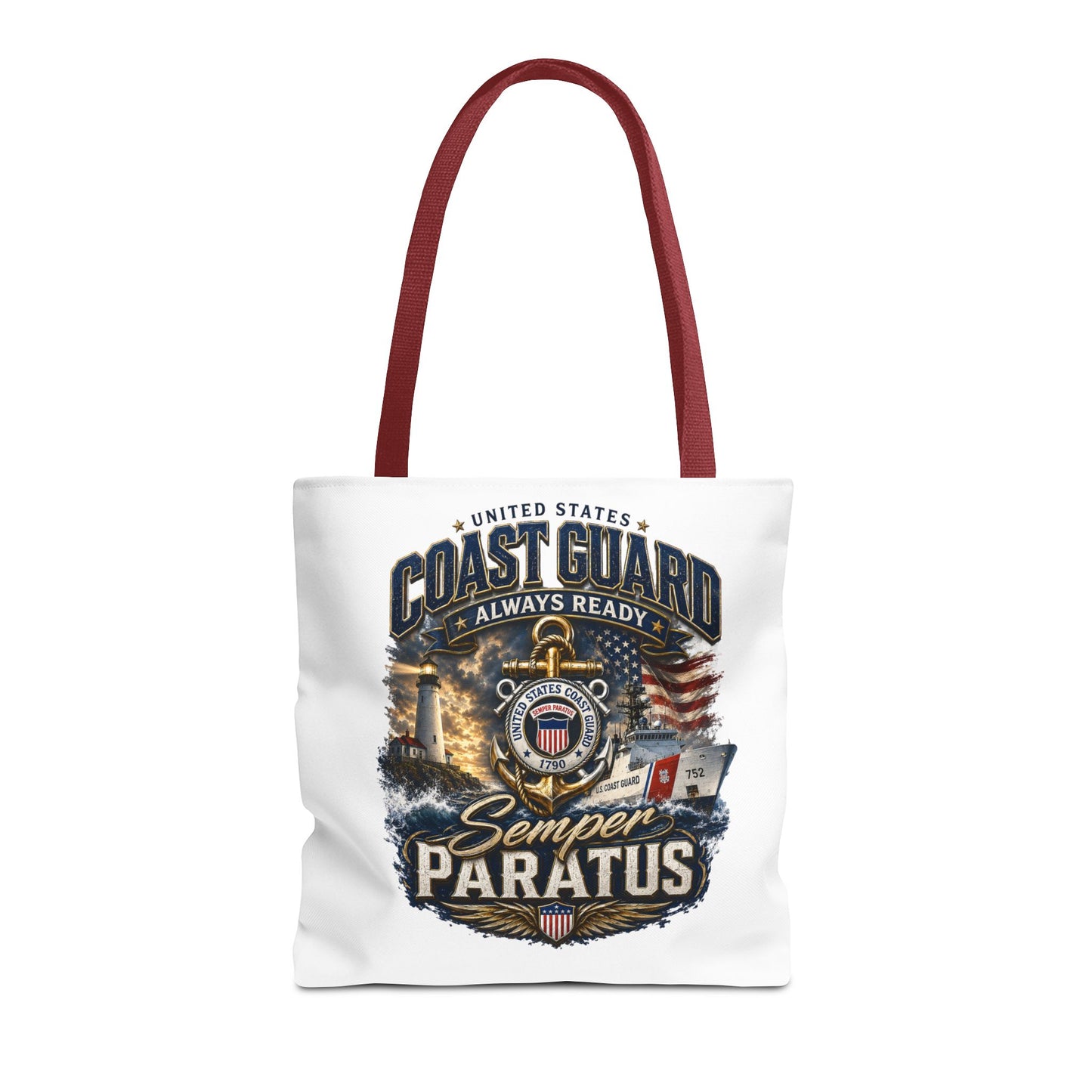 Coast Guard Semper Paratus Tote Bag – U.S. Coast Guard Patriotic Beach & Everyday Carry