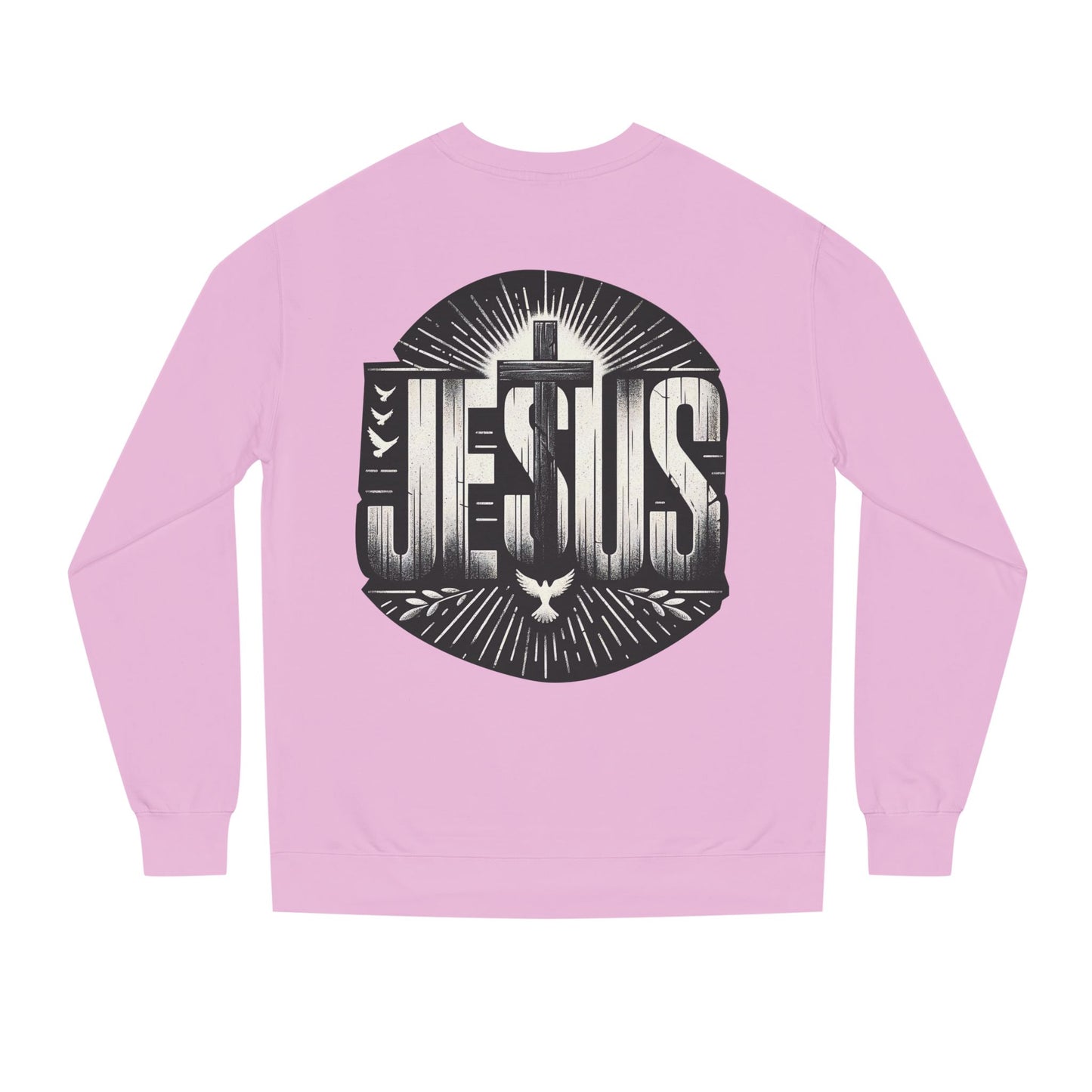 Jesus Graphic Sweatshirt — Vintage Cross & Dove Christian Crewneck