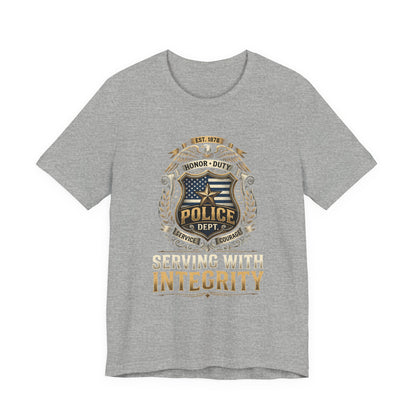 Police Badge 'Serving With Integrity' T-Shirt