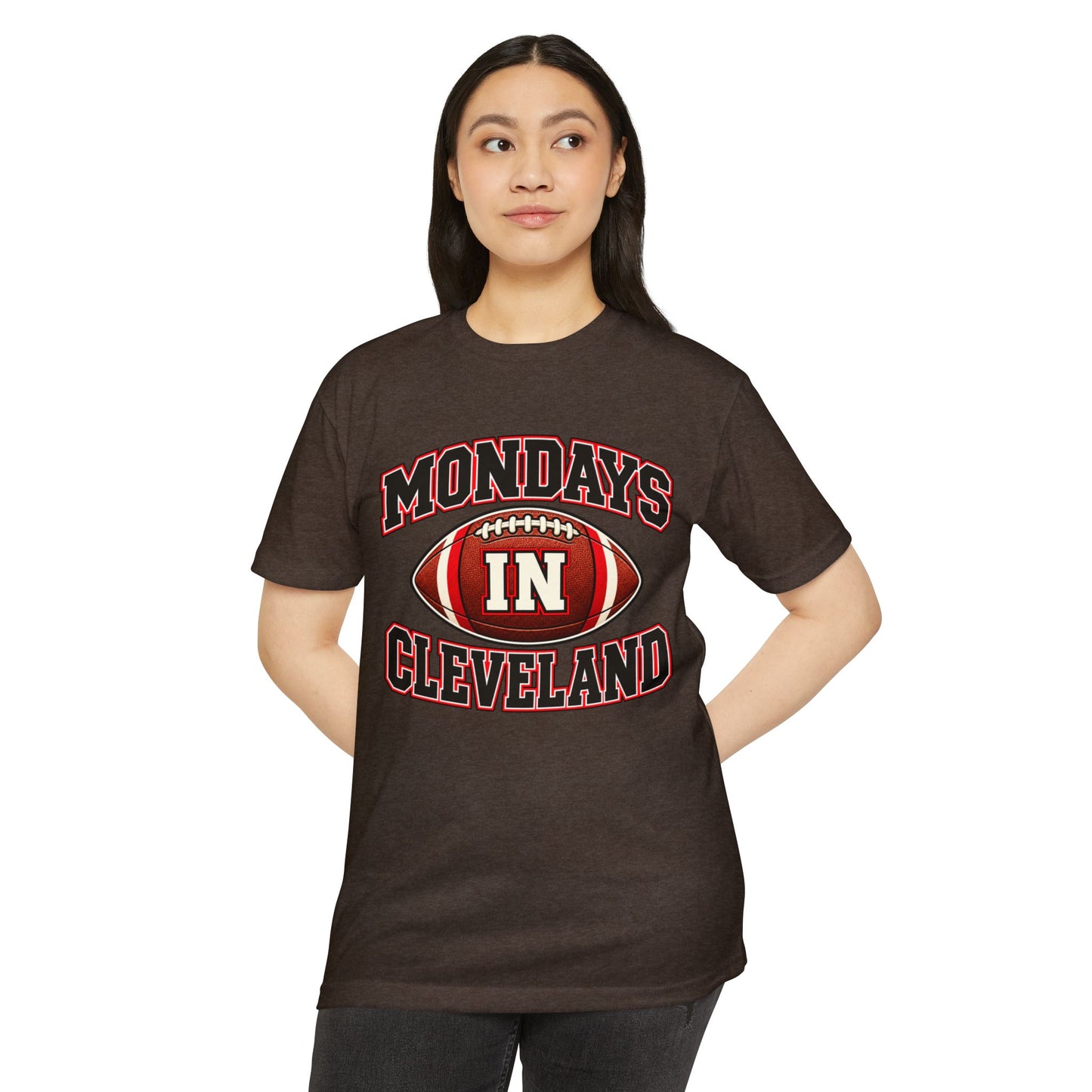 Mondays in Cleveland Football T-Shirt