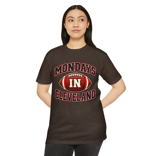 Mondays in Cleveland Football T-Shirt