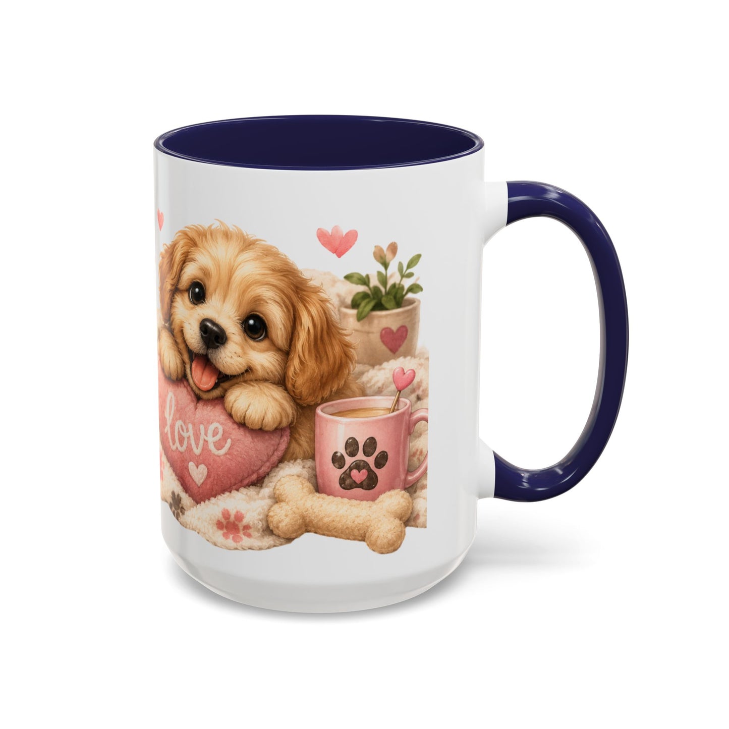 Cute Dog Lover Coffee Mug — "Life is Better With a Dog" Accent Mug (11/15oz)