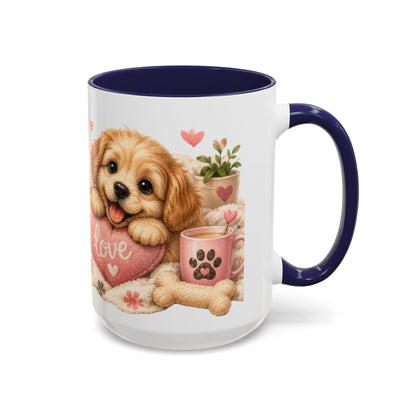 Cute Dog Lover Coffee Mug — "Life is Better With a Dog" Accent Mug (11/15oz)