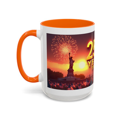 250 Years 1776–2026 Eagle Coffee Mug — Patriotic Anniversary 250th USA Celebration