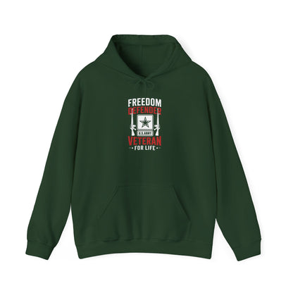Freedom Defender Veteran For Life Hoodie