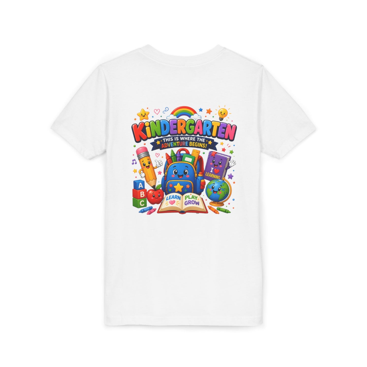 Kindergarten Kids T‑Shirt — 'Kindergarten: This Is Where the Fun Begins' Colorful Back-to-School Tee