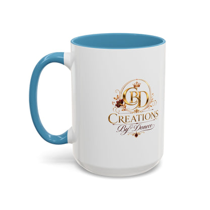 Accent Coffee Mug — Creations By Donece Logo Ceramic Mug (11/15 oz)