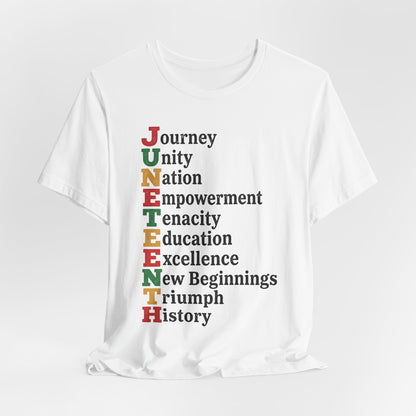 Juneteenth Acrostic T-Shirt — Journey, Unity, Empowerment Tee