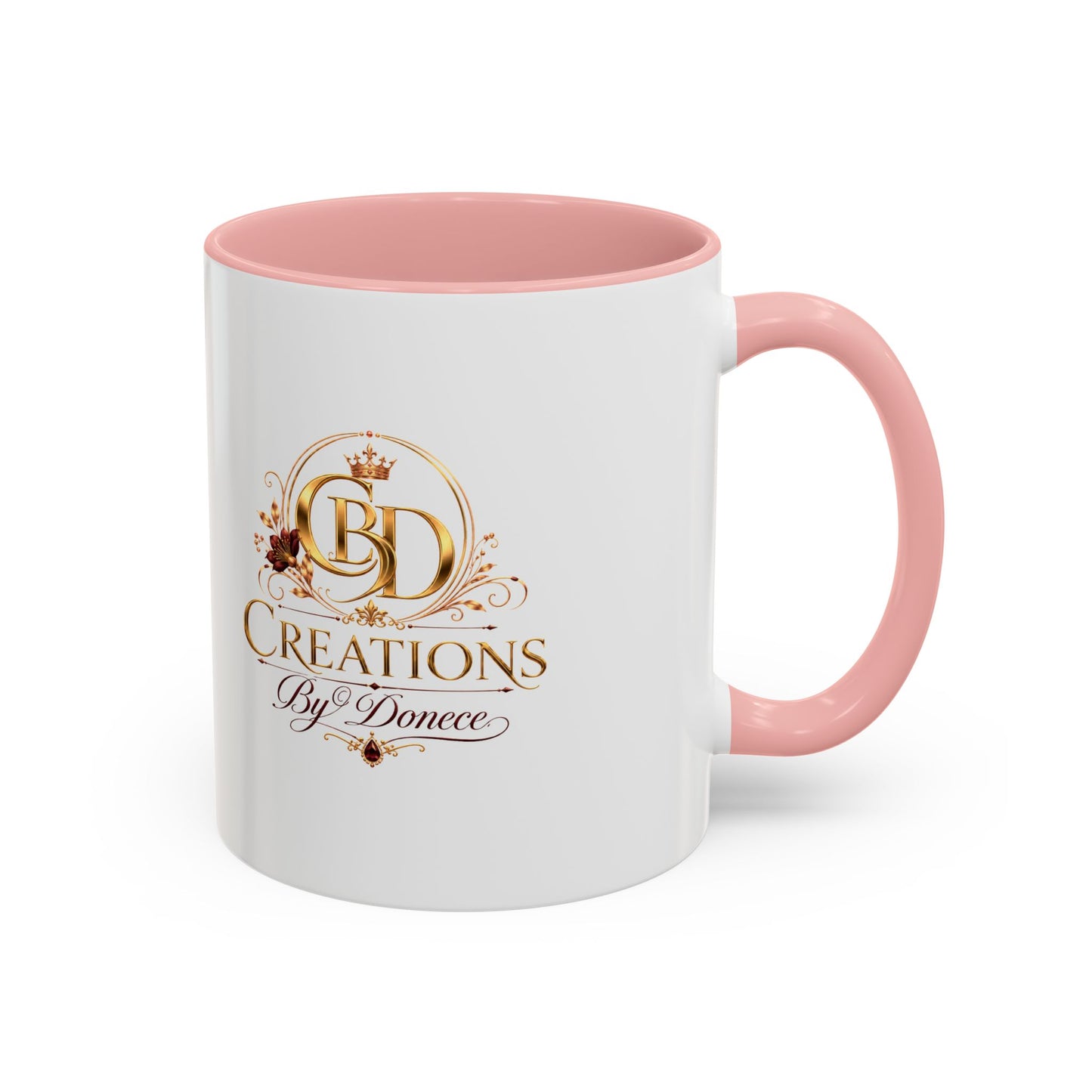 Accent Coffee Mug — Creations By Donece Logo Ceramic Mug (11/15 oz)