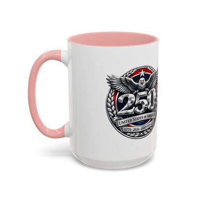250th USA Bicentennial Eagle Coffee Mug — 1776–2026 Anniversary Accent Mug