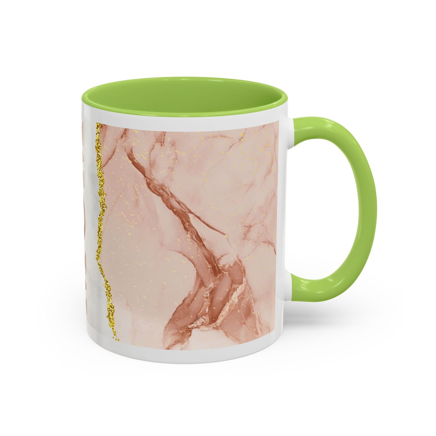 Mom Marble Accent Coffee Mug — Rose Gold & Gold Vein 11/15oz Gift
