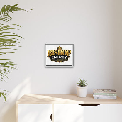 Framed Canvas Art - "Bishop Energy" Gold Crown Logo (Matte)