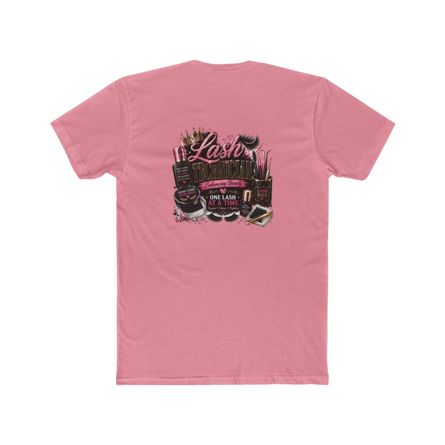 Lash Artist Crew Tee – “One Lash at a Time” Beauty Tools Graphic T-Shirt
