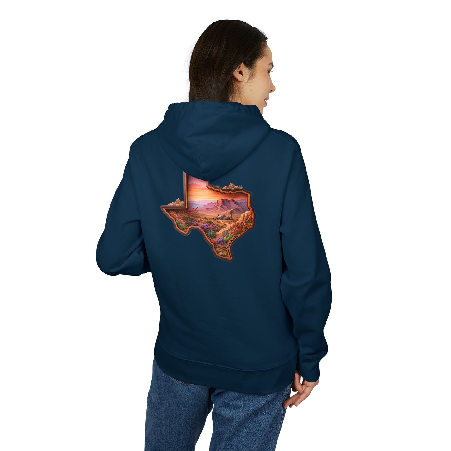 Texas Sunset Hoodie — Scenic State Outline Pullover