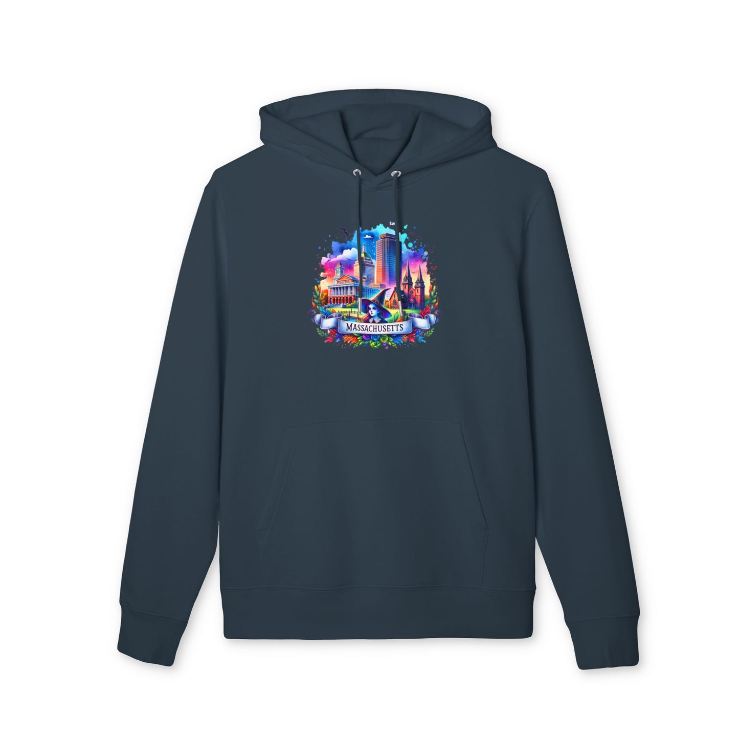 Massachusetts Skyline Hoodie – Colorful Boston Landmark Pullover