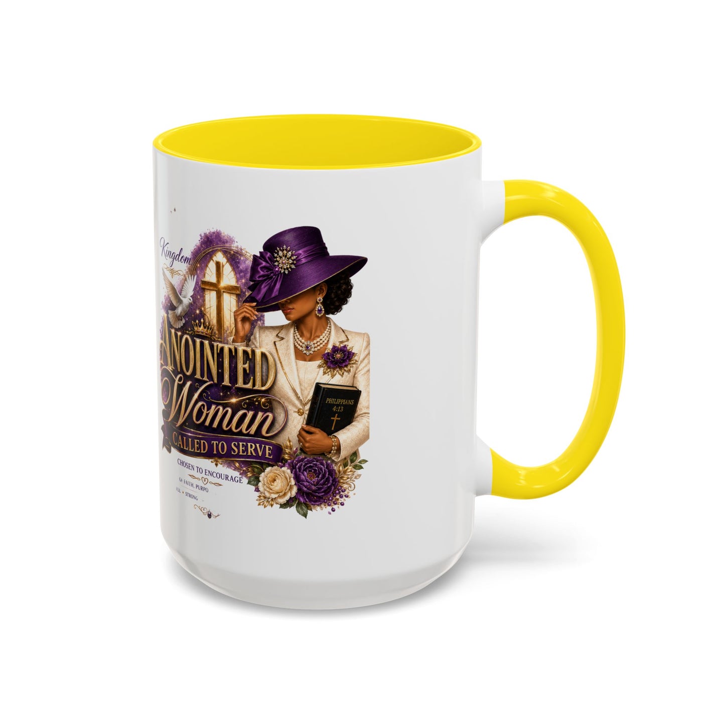 Anointed Woman Coffee Mug — Faithful, Called to Serve Accent Mug (11/15oz)