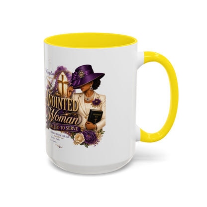Anointed Woman Coffee Mug — Faithful, Called to Serve Accent Mug (11/15oz)