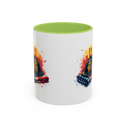 Never Forget 9/11 Memorial Accent Coffee Mug