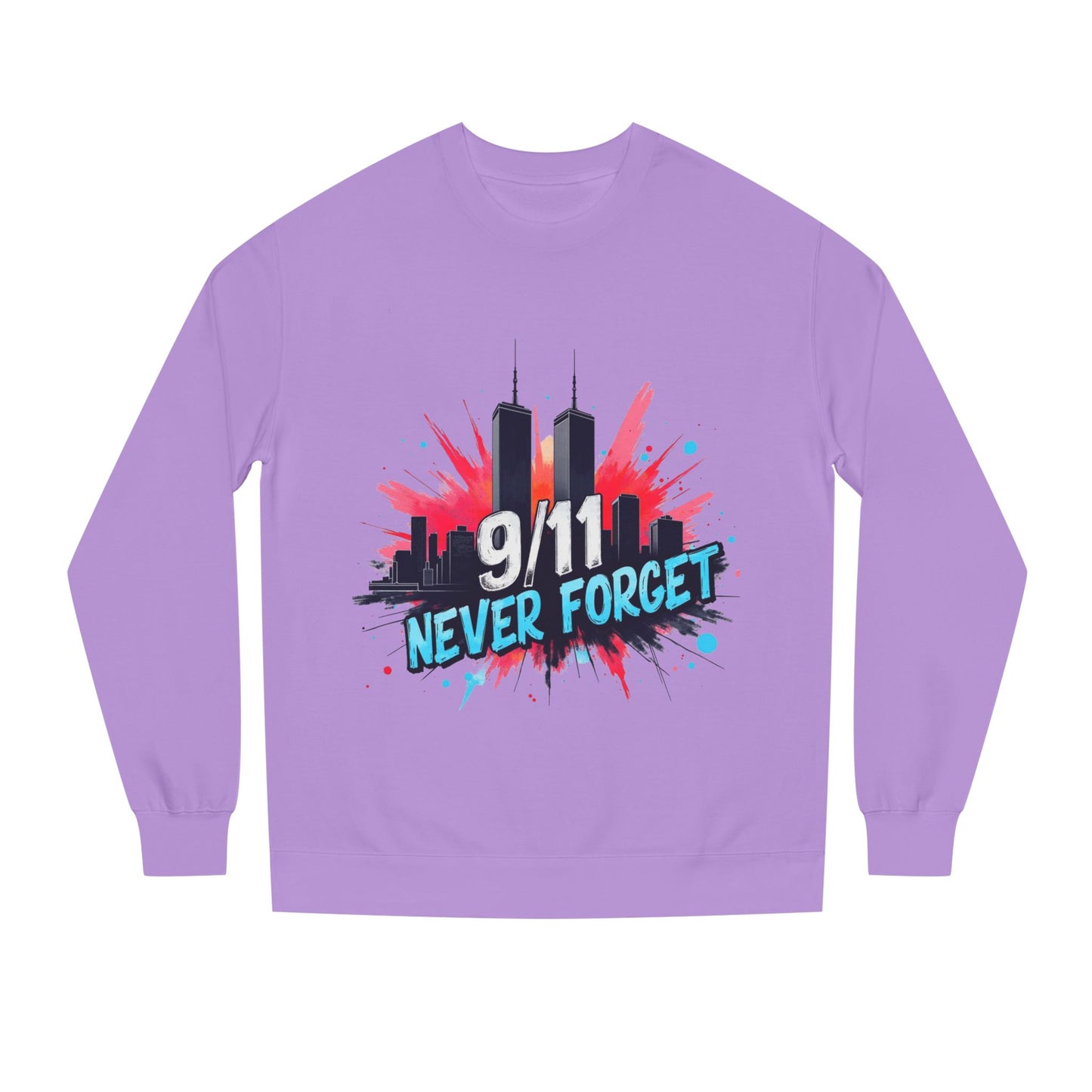 9/11 Never Forget Sweatshirt - Tribute Crewneck with Twin Towers Graphic