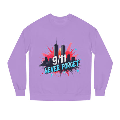 9/11 Never Forget Sweatshirt - Tribute Crewneck with Twin Towers Graphic