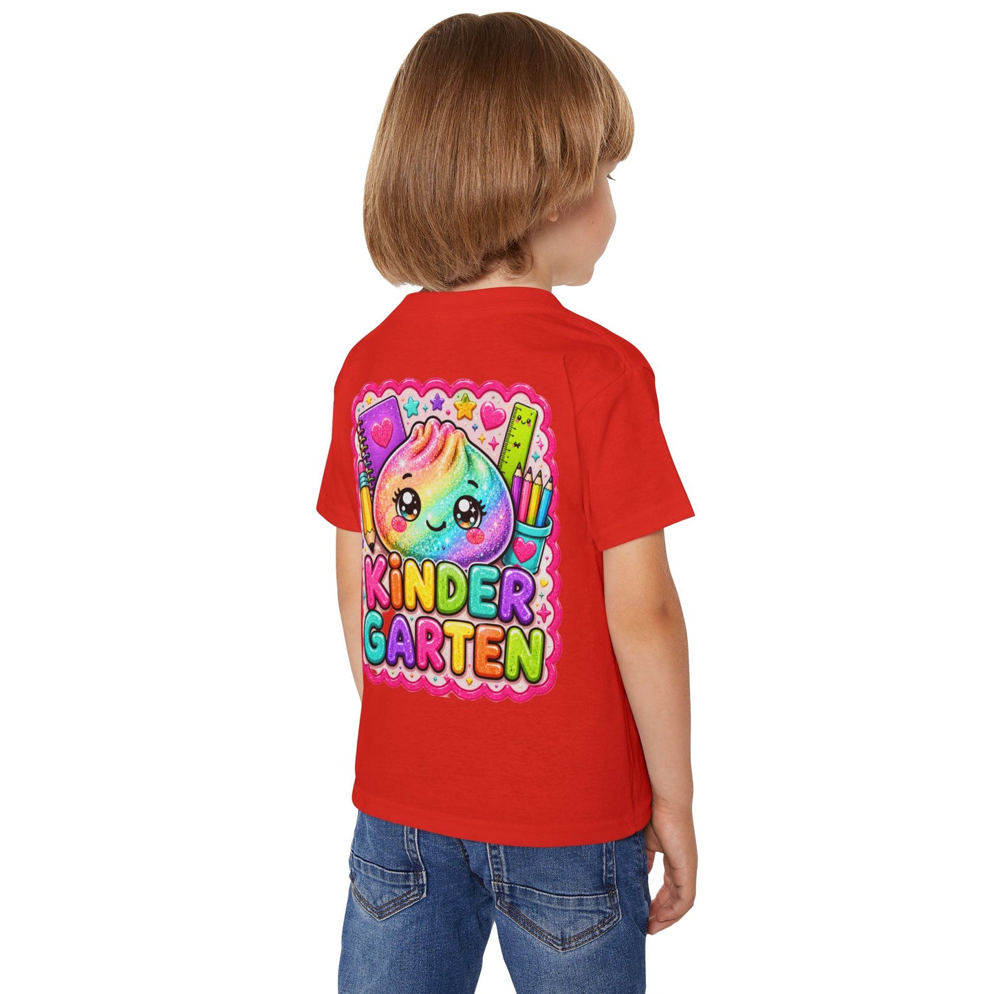Kindergarten Cute Rainbow Emoji Toddler T-Shirt