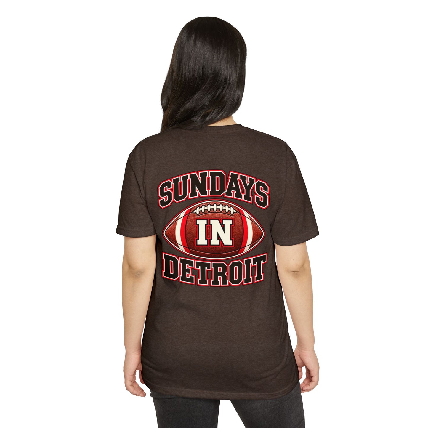 Sundays in Detroit Football T-Shirt